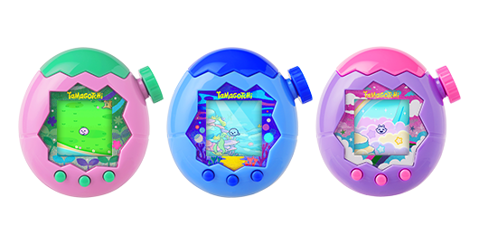 three tamagotchi paradise devices